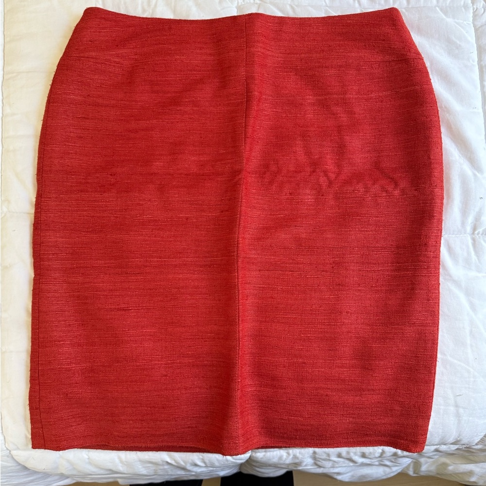 Akris Punto Vibrant Red Pencil Skirt